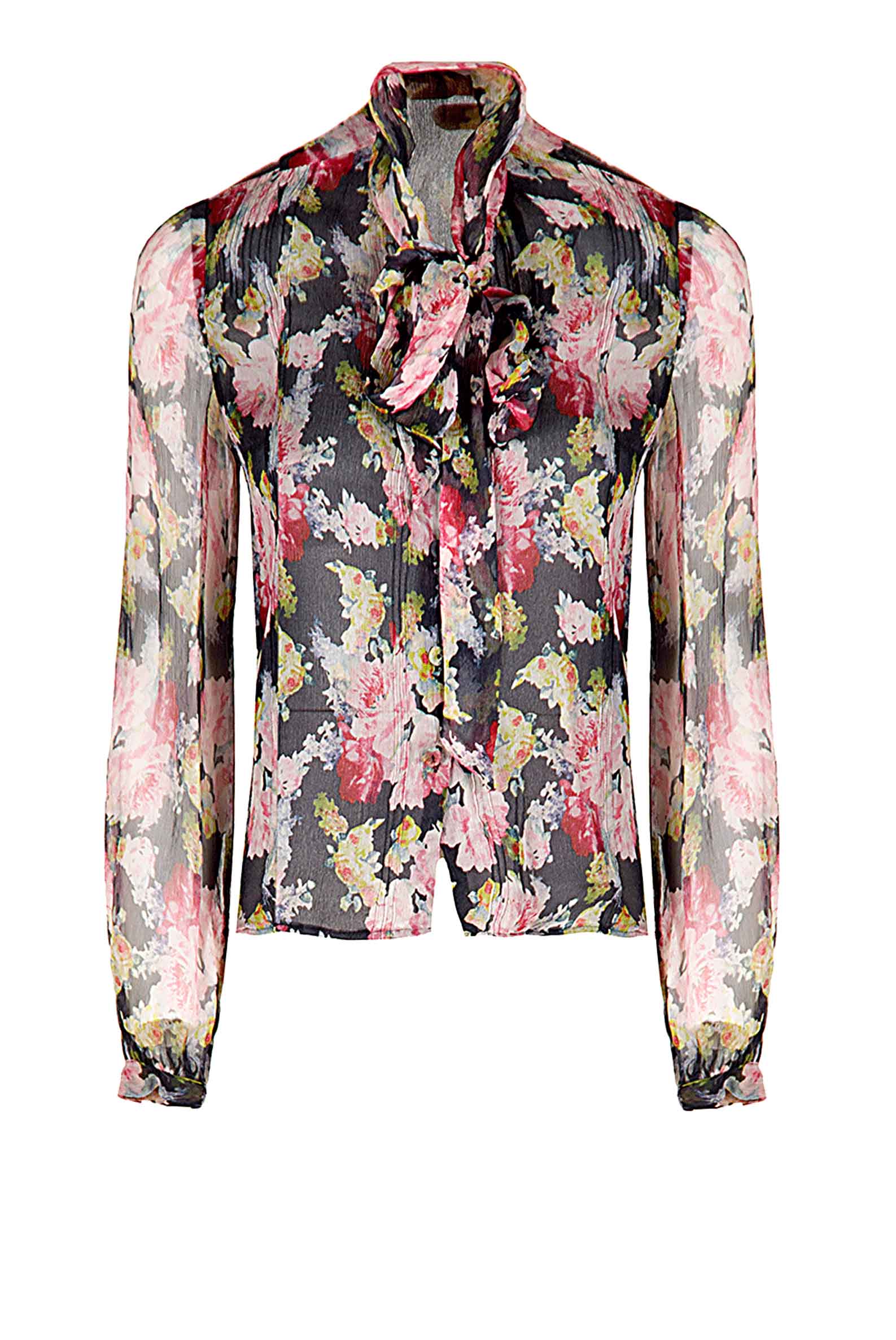 Blusa in chiffon floreale