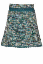 Minigonna in tweed con pizzo