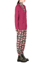 Cardigan in lana intrecciata
