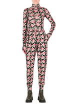Leggings neri floreali