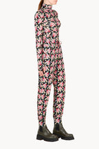 Leggings neri floreali