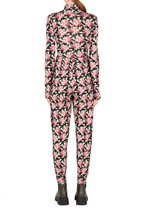 Leggings neri floreali