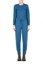 Maglione girocollo in lana con trecce