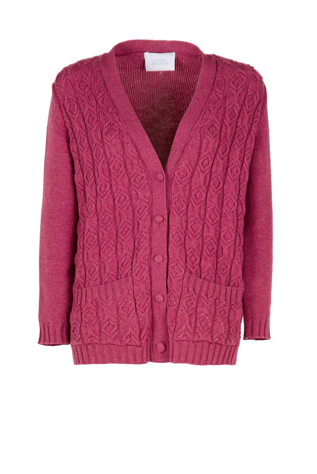 Cardigan in lana intrecciata