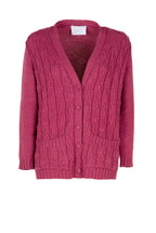 Cardigan in lana intrecciata