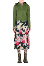 Cardigan in lana con trecce