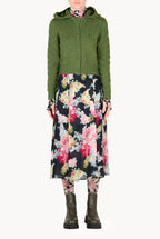 Cardigan in lana con trecce