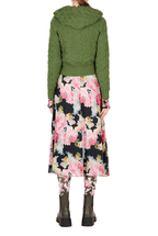 Cardigan in lana con trecce