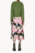 Cardigan in lana con trecce