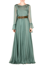 Abito lungo in chiffon
