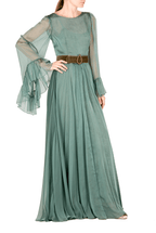 Abito lungo in chiffon