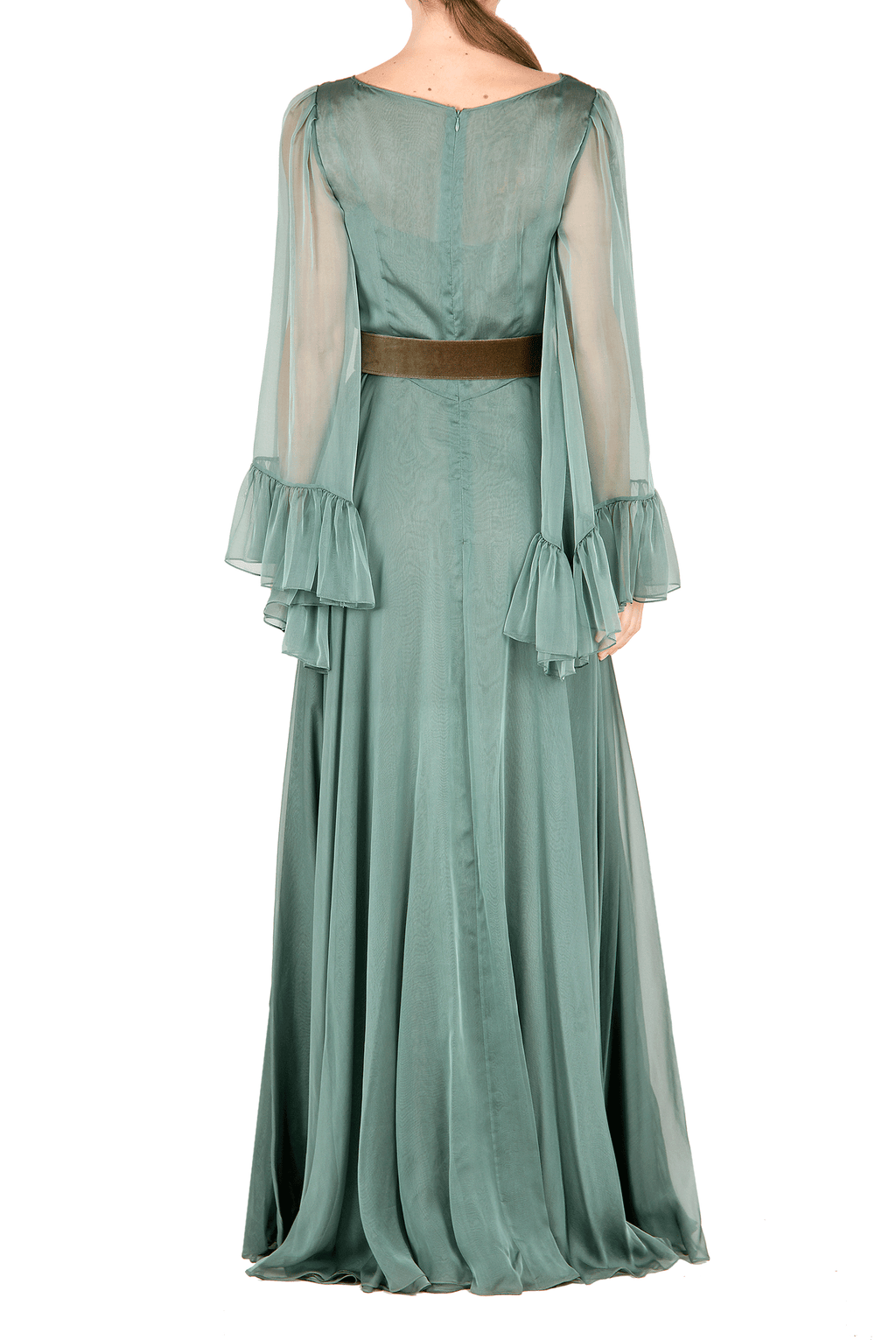 Abito lungo in chiffon