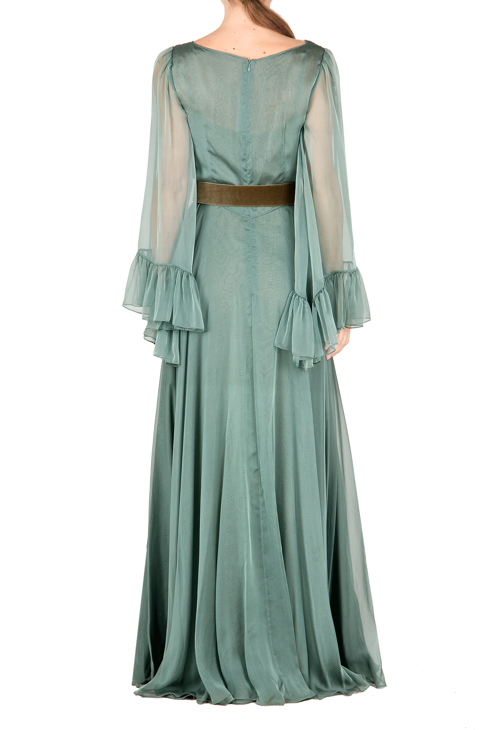 Abito lungo in chiffon