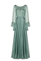 Abito lungo in chiffon