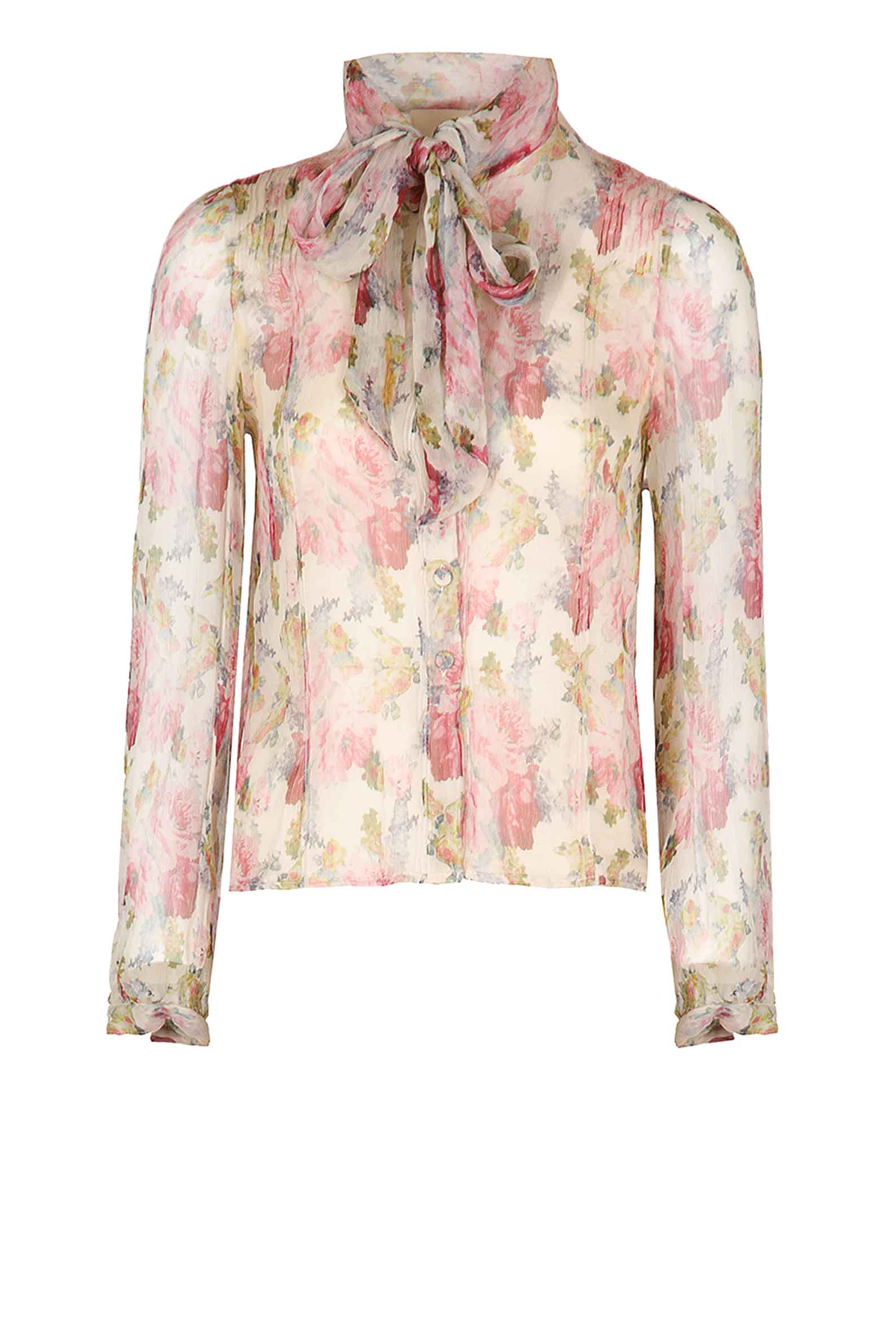 Blusa in chiffon floreale