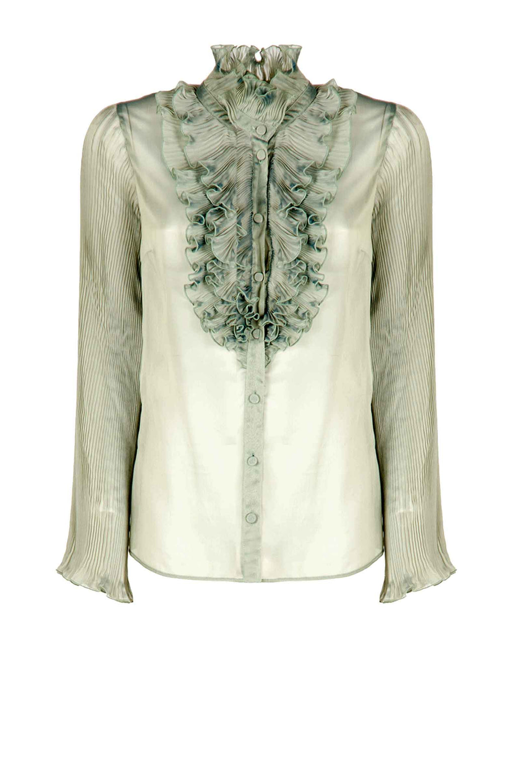 Blusa in chiffon iridescente