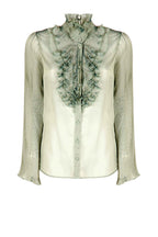 Blusa in chiffon iridescente