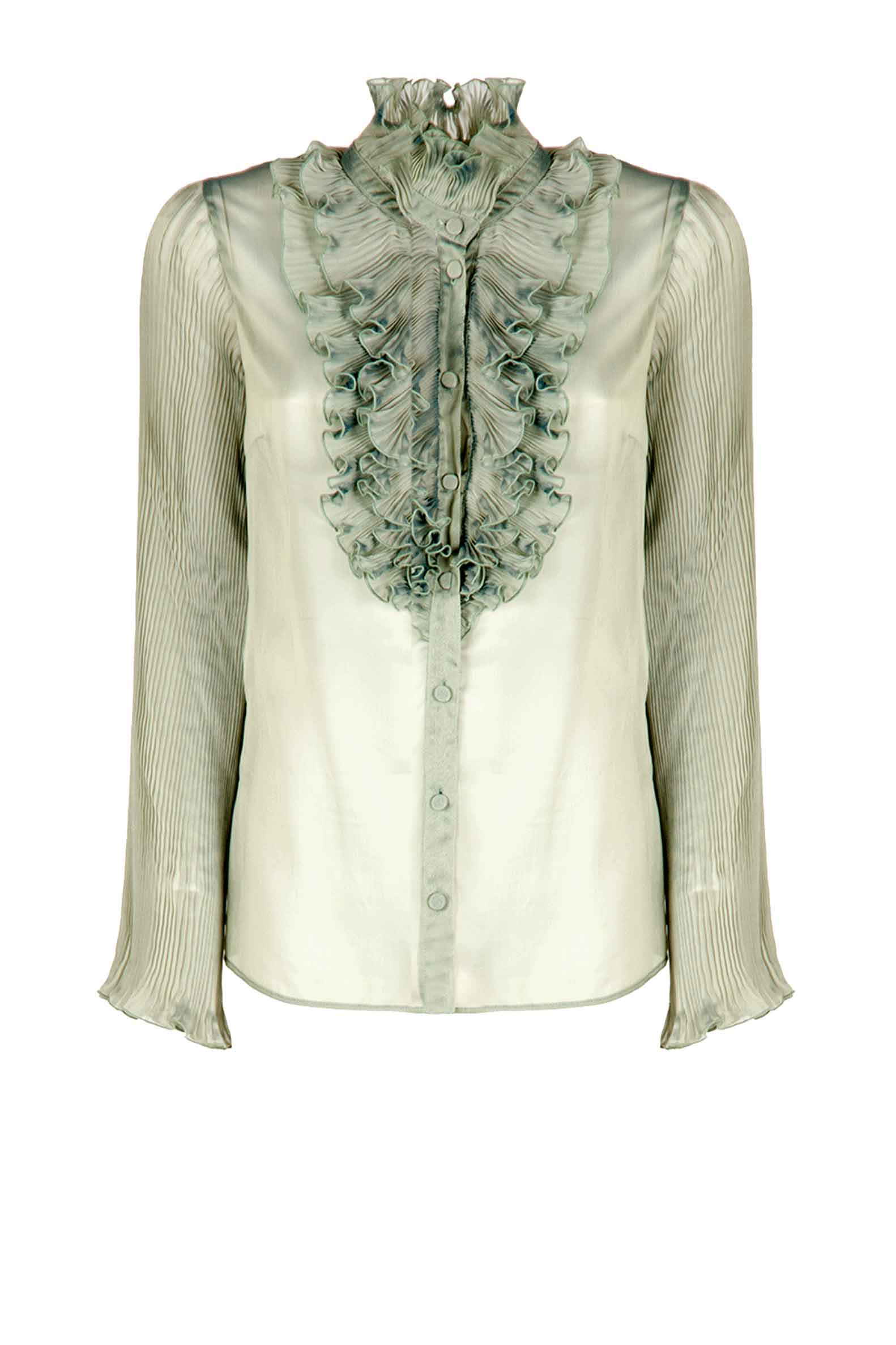 Blusa in chiffon iridescente