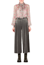 Camicia floreale con fiocco