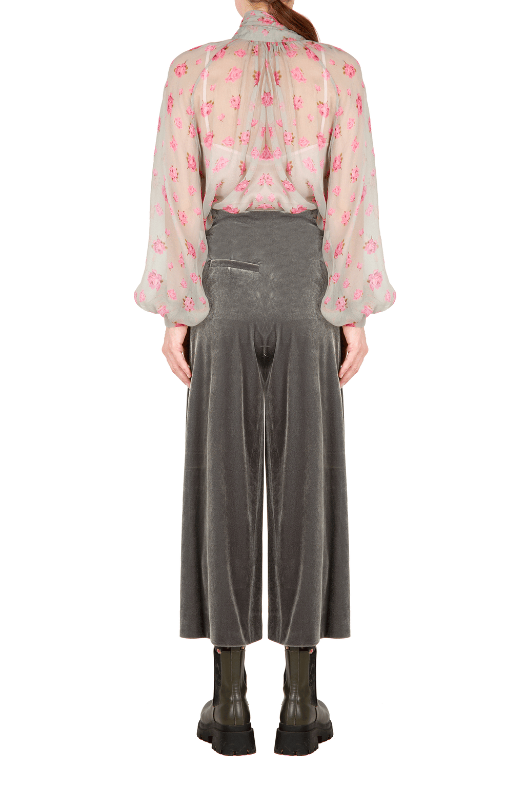 Camicia floreale con fiocco