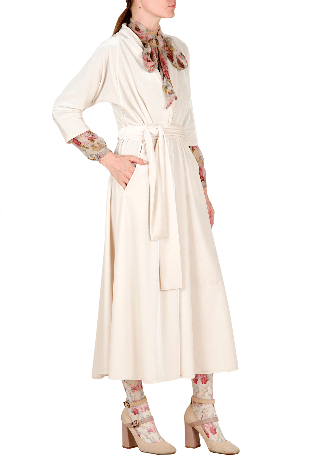 Blusa in chiffon floreale