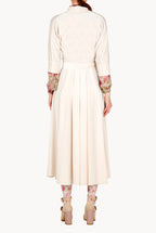 Velvet Luisa Dress In White