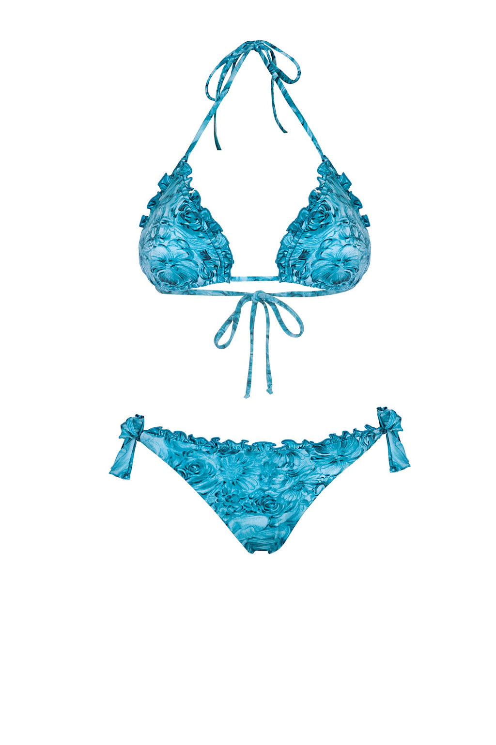 Bikini a triangolo e slip turchese
