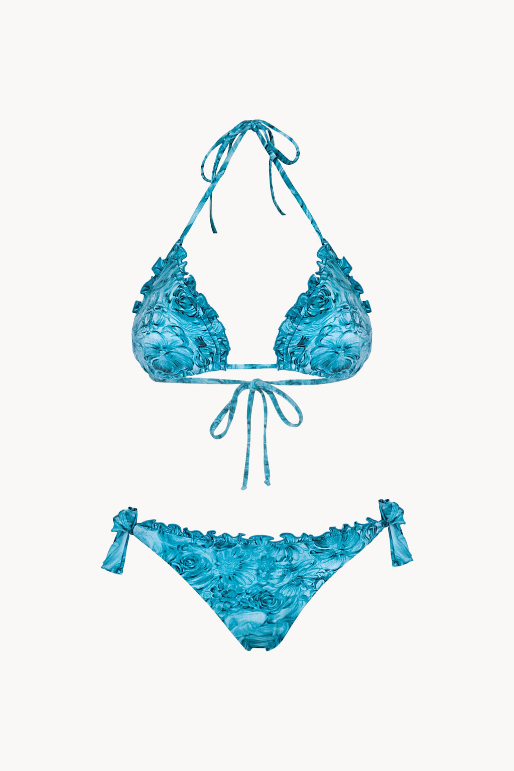 Bikini a triangolo e slip turchese