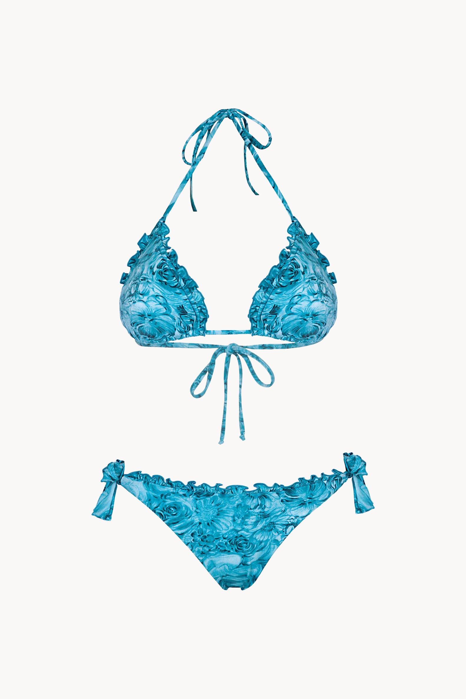 Bikini a triangolo e slip turchese