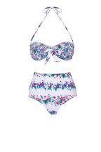 Bikini a fascia e slip a vita alta
