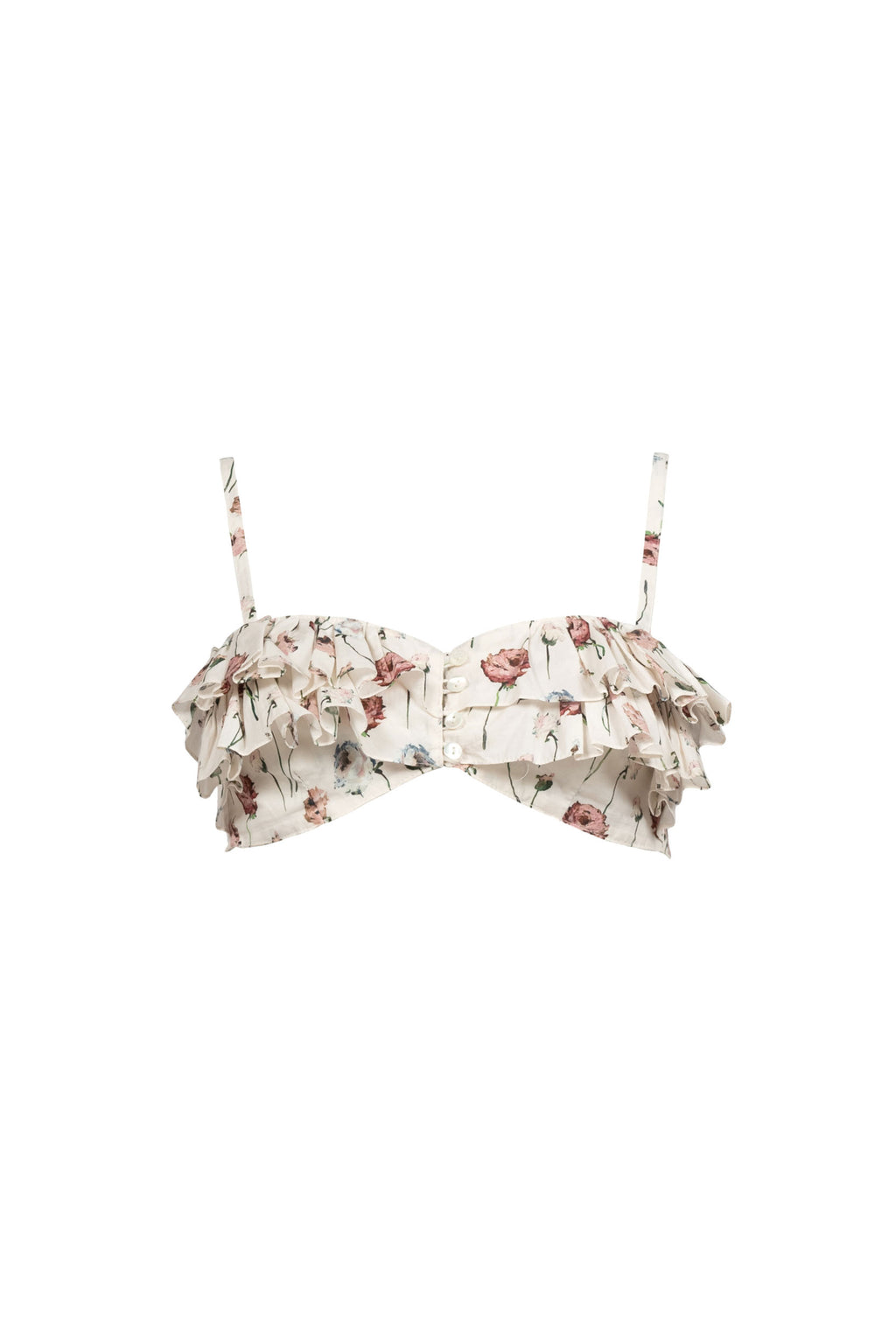 Reggiseno in cotone con stampa floreale