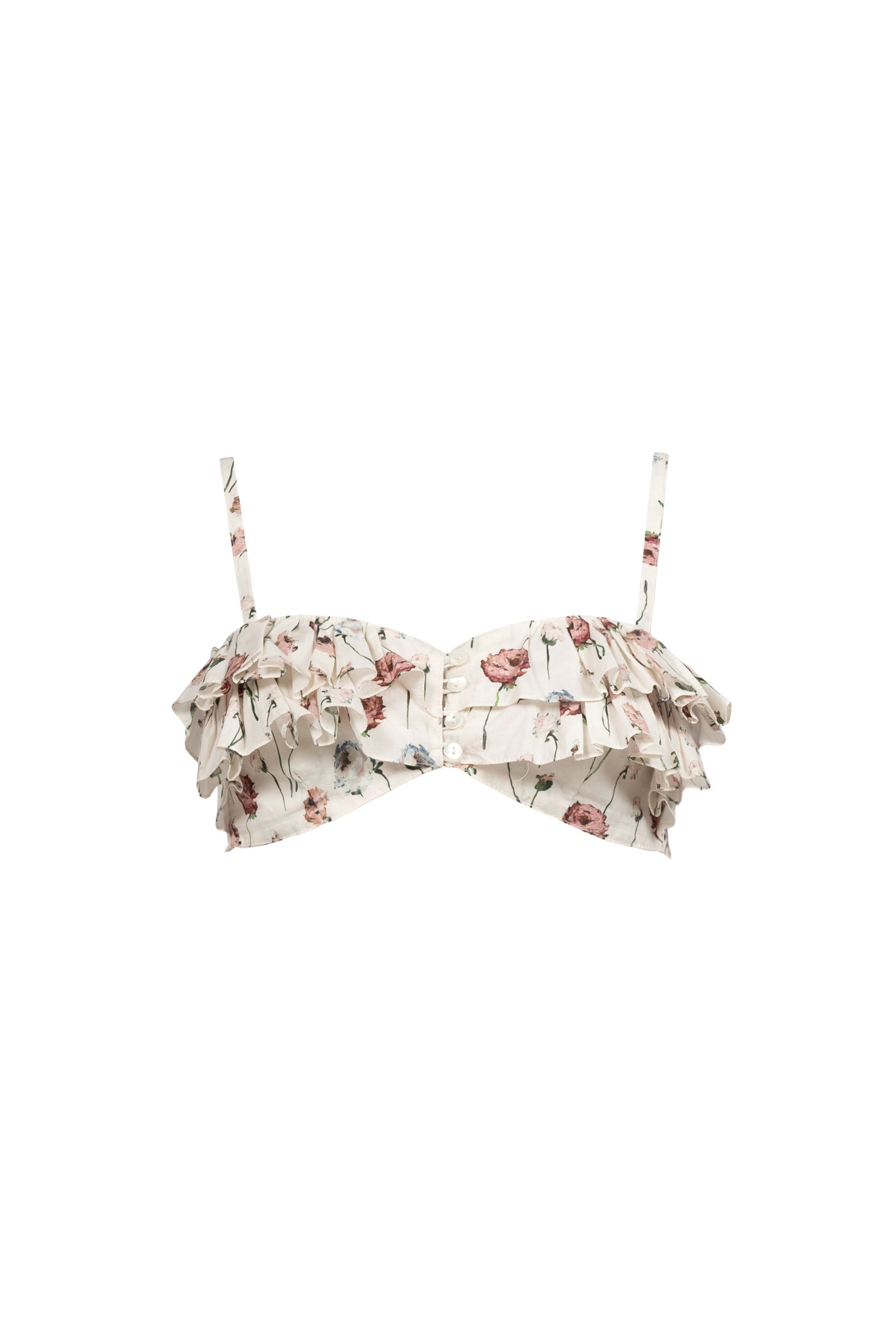 Reggiseno in cotone con stampa floreale