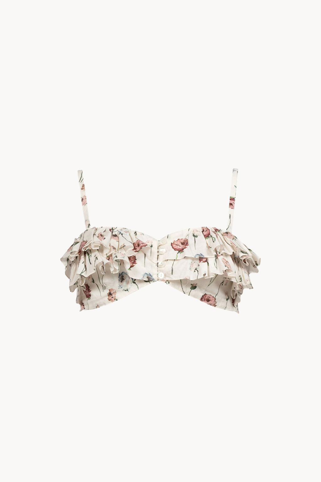 Cotton flower printed bra