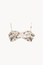 Cotton flower printed bra