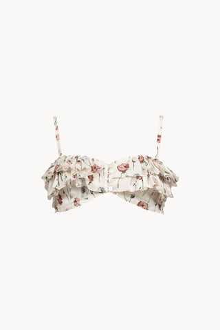 Cotton flower printed bra