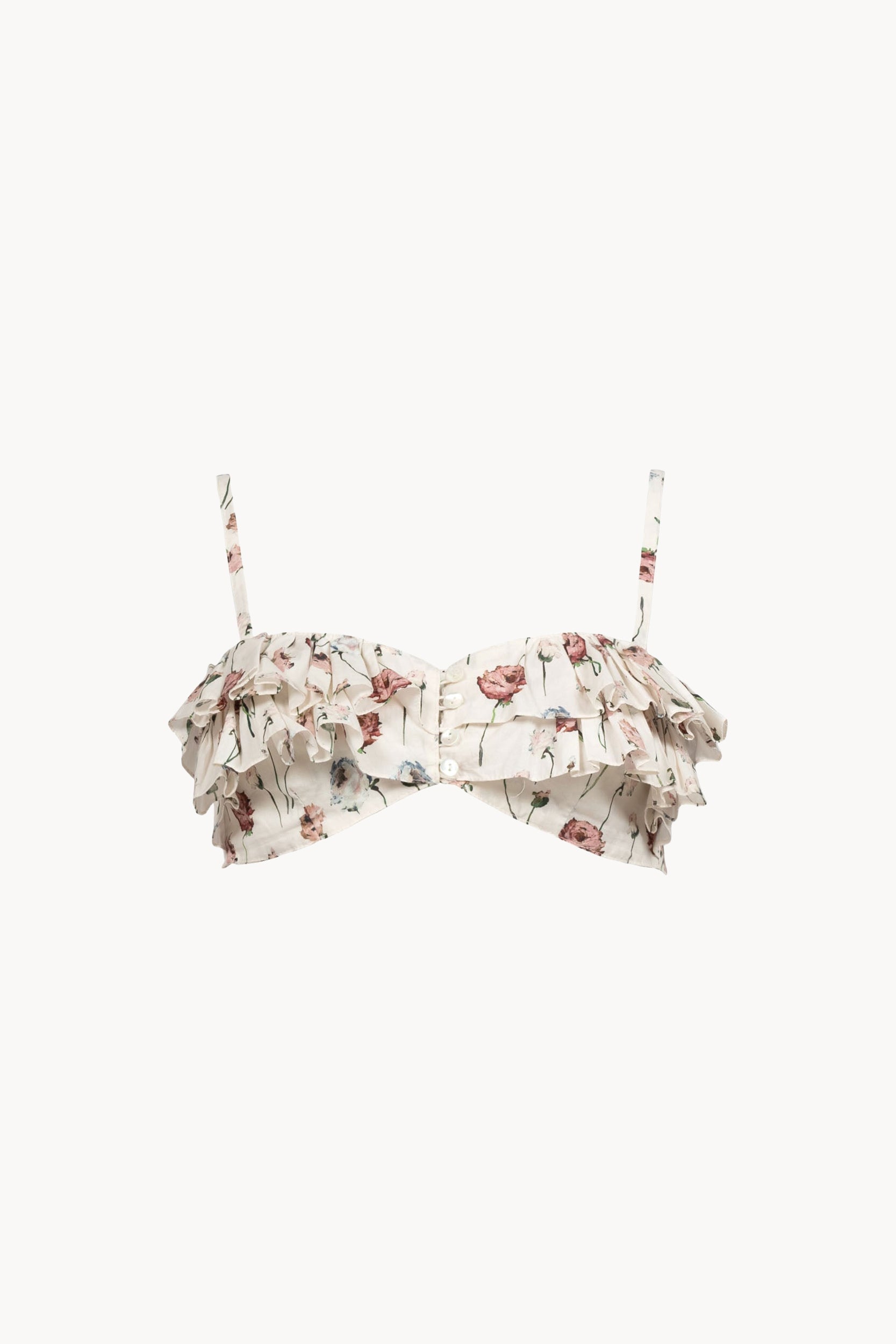 Reggiseno in cotone con stampa floreale