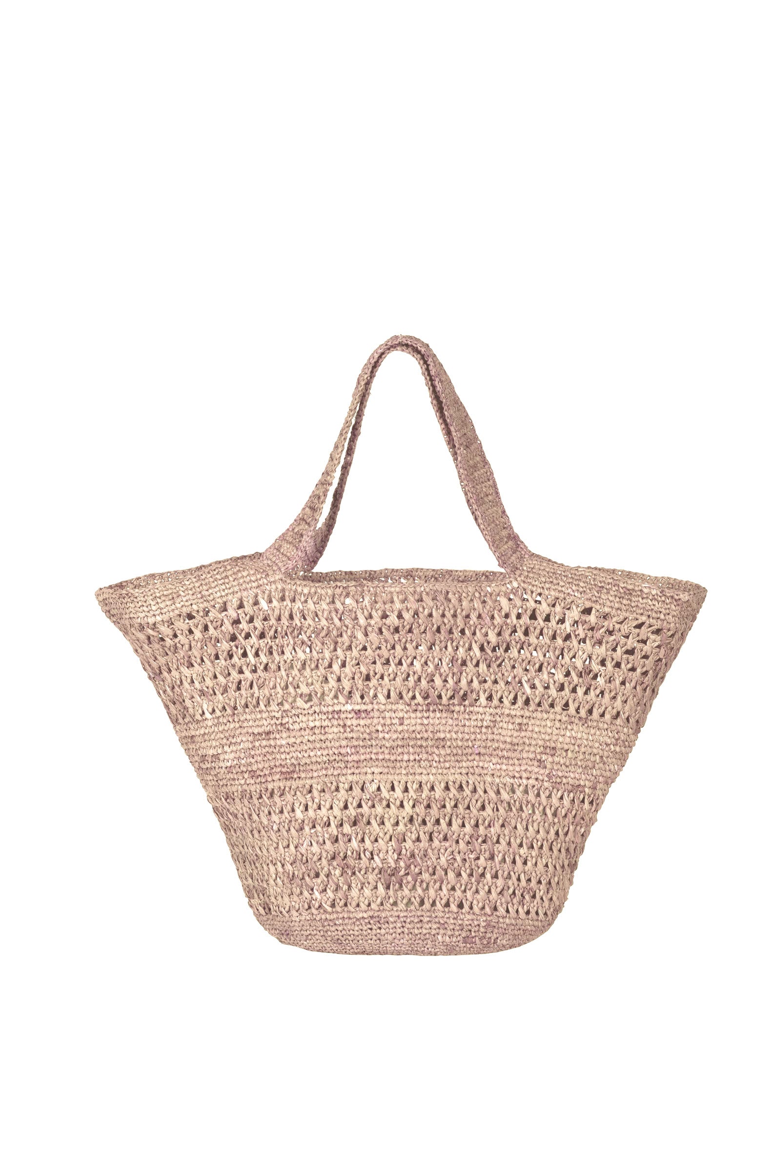 Borsa in Raffia all'Uncinetto Rosa