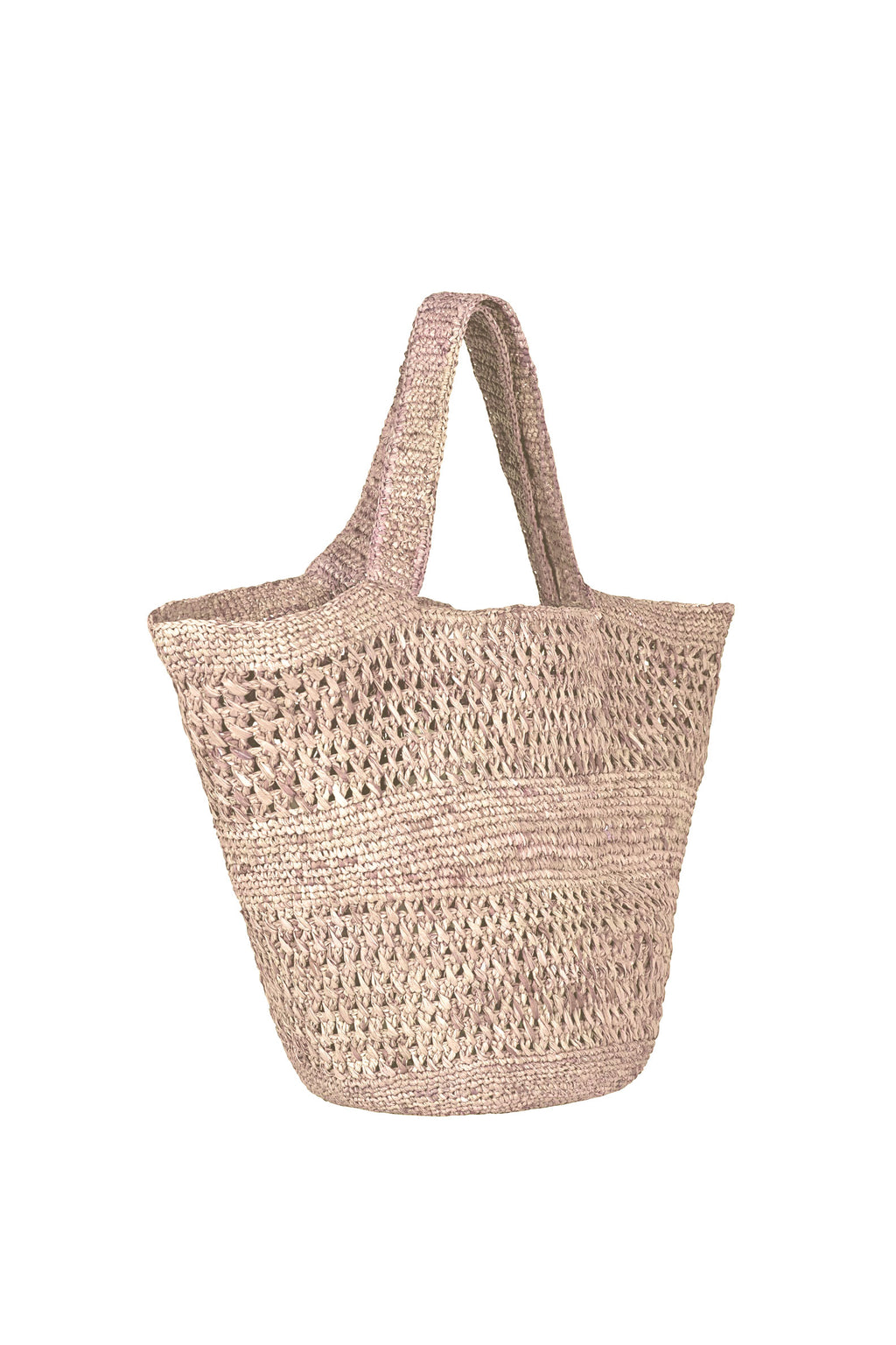 Borsa in Raffia all'Uncinetto Rosa