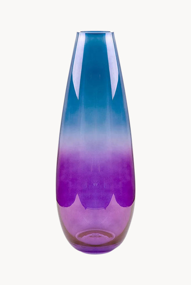 Vaso a goccia sfumatura viola a blu