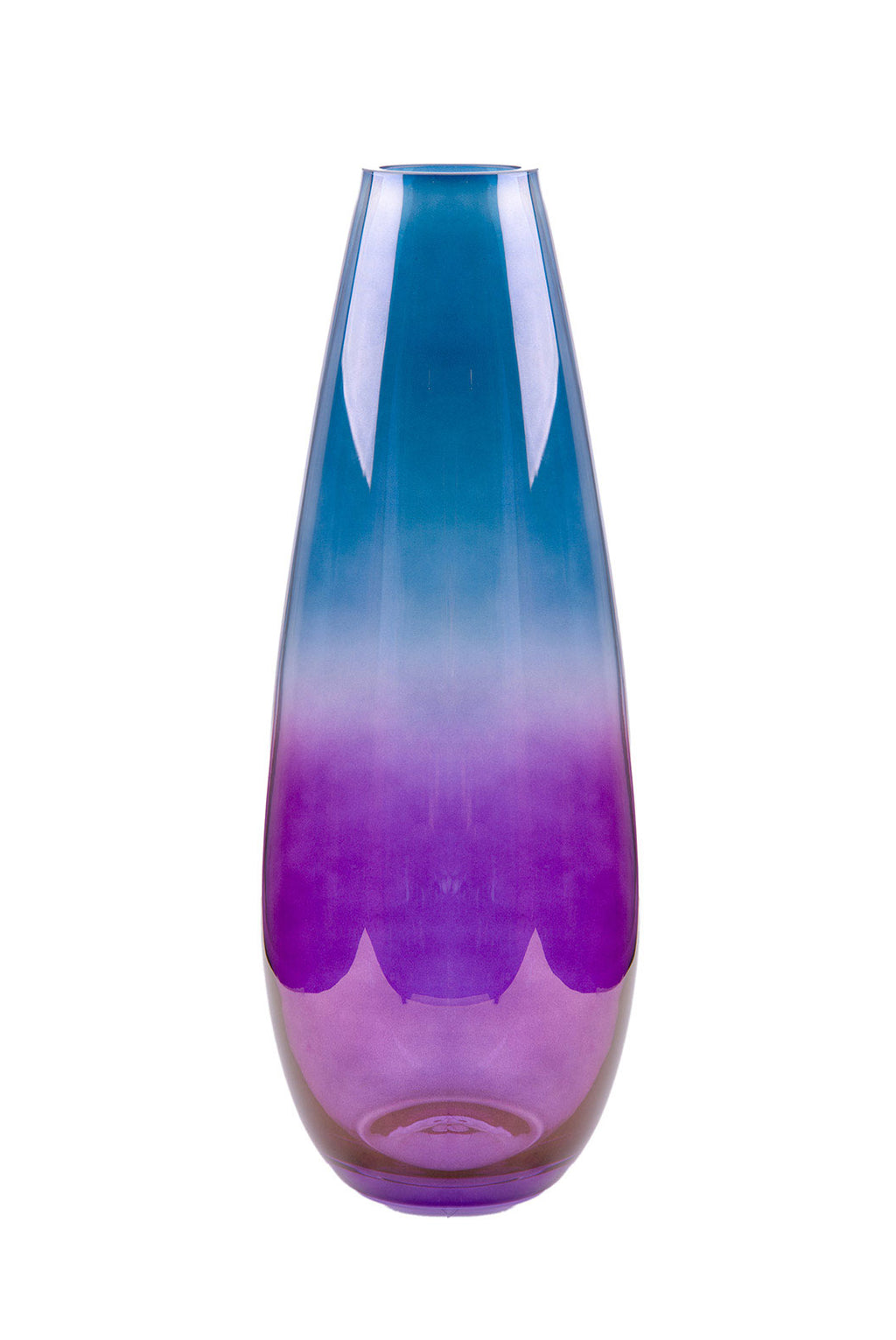 Vaso a goccia sfumatura viola a blu