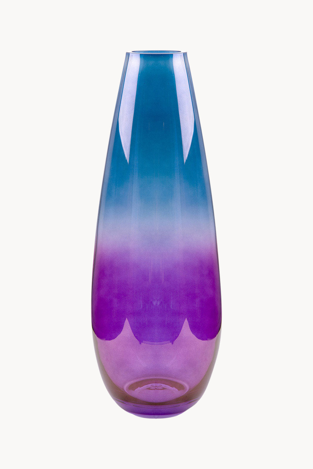 Vaso a goccia sfumatura viola a blu